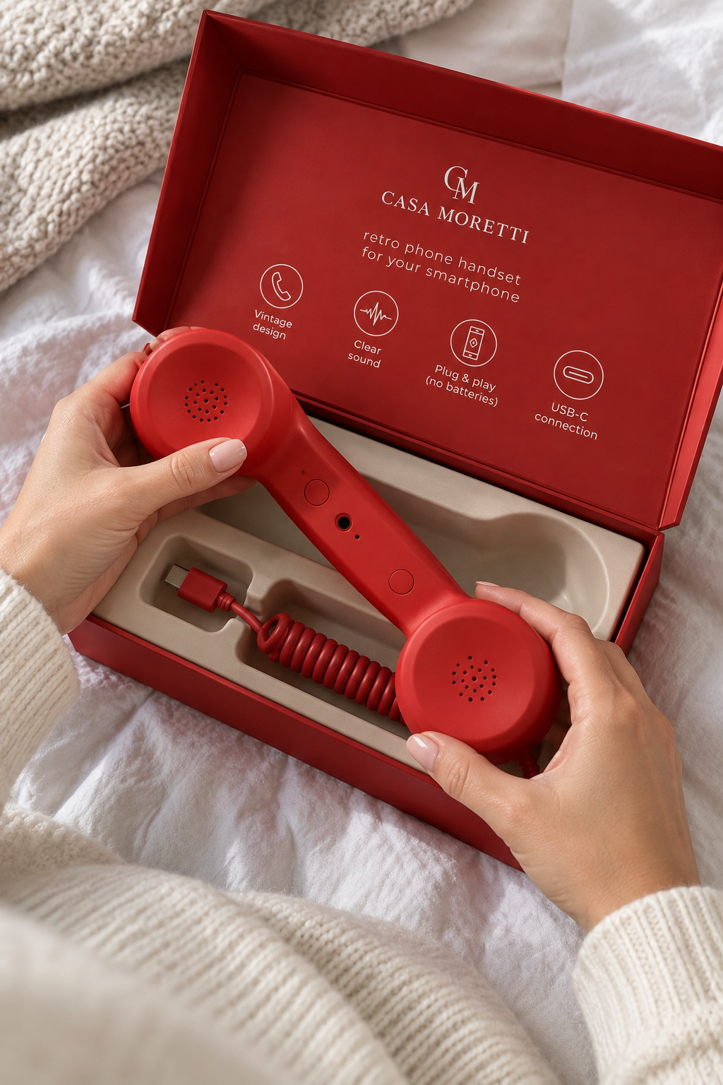 Retro phone handset