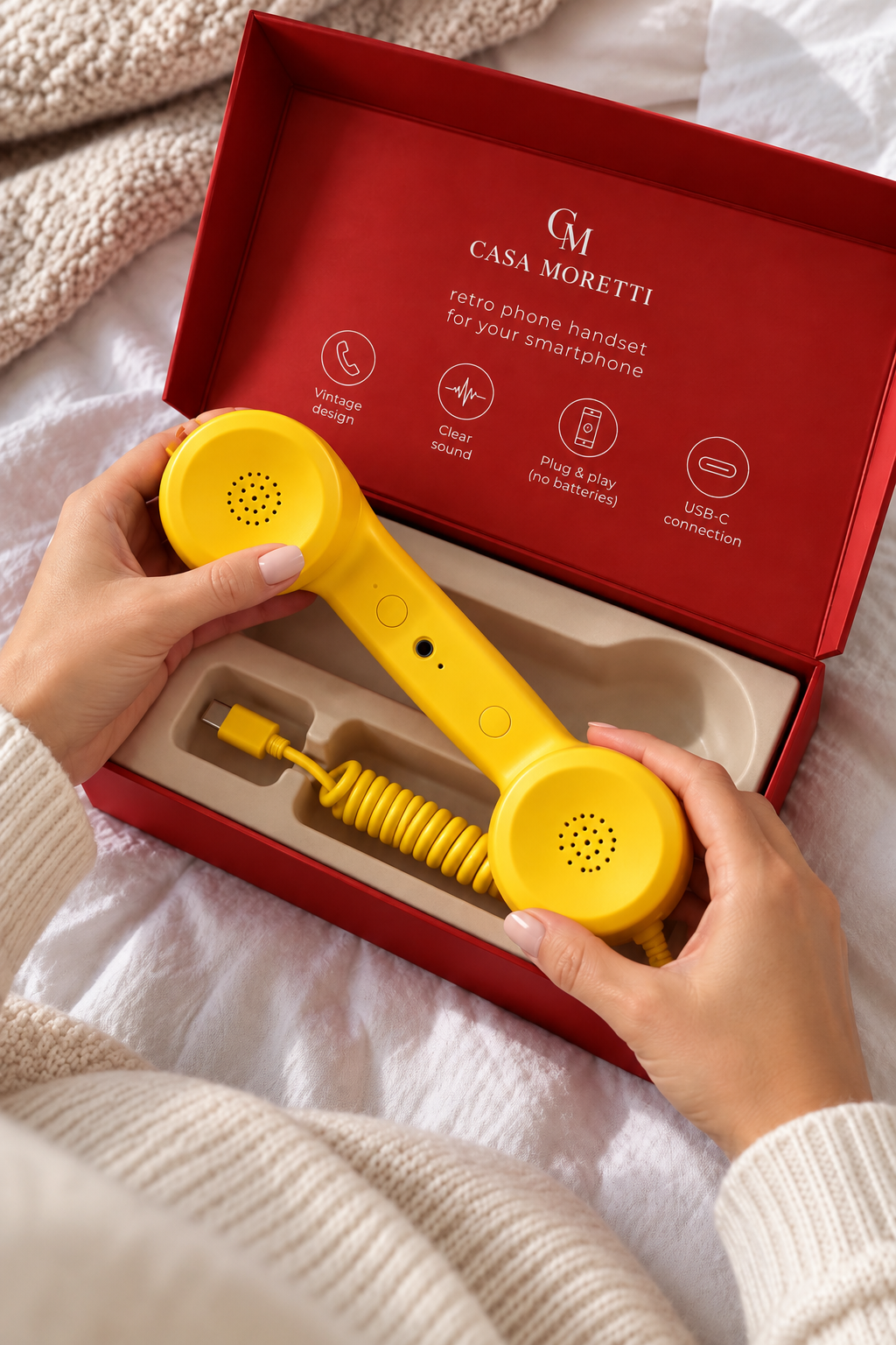 Retro phone handset